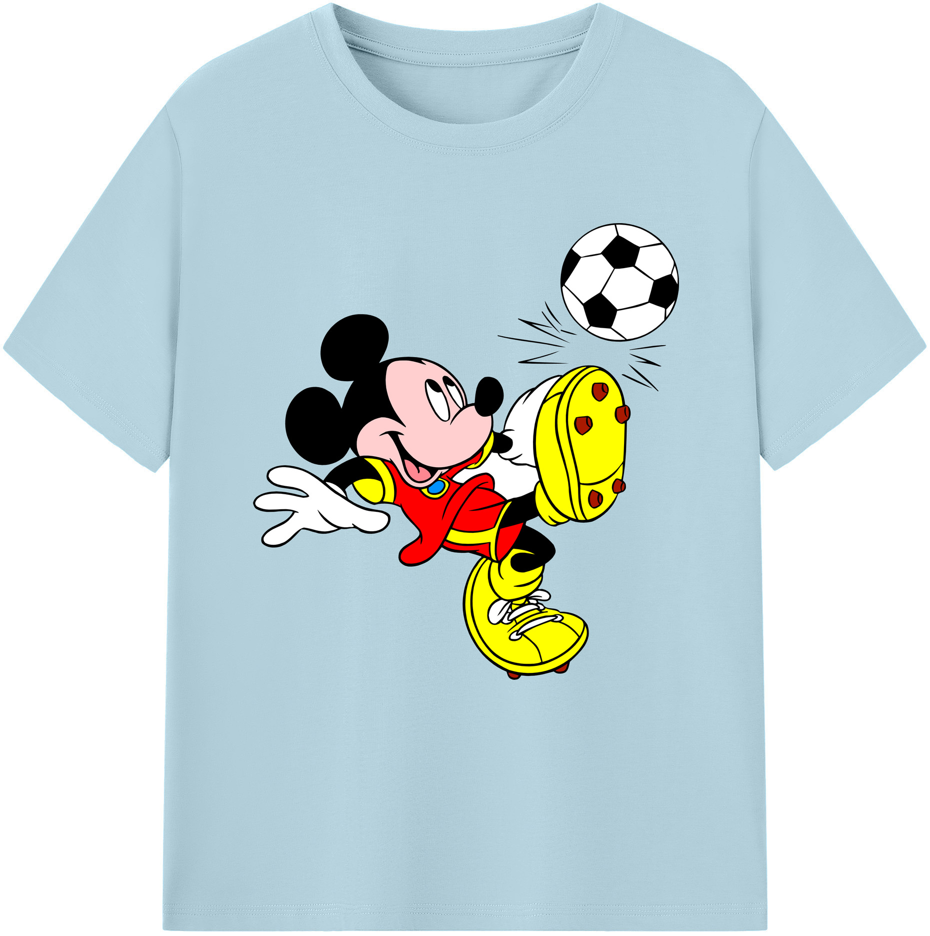 （画像用） ミッキーマウス Mickey Mouse 綿100％半袖Tシャツ（フロントプリント）